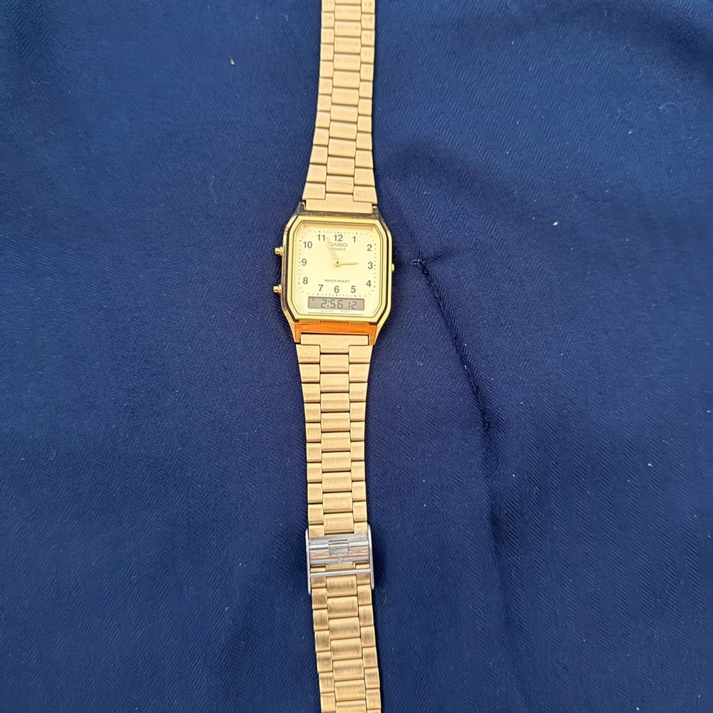 Casio Gold Analog-Digital Watch